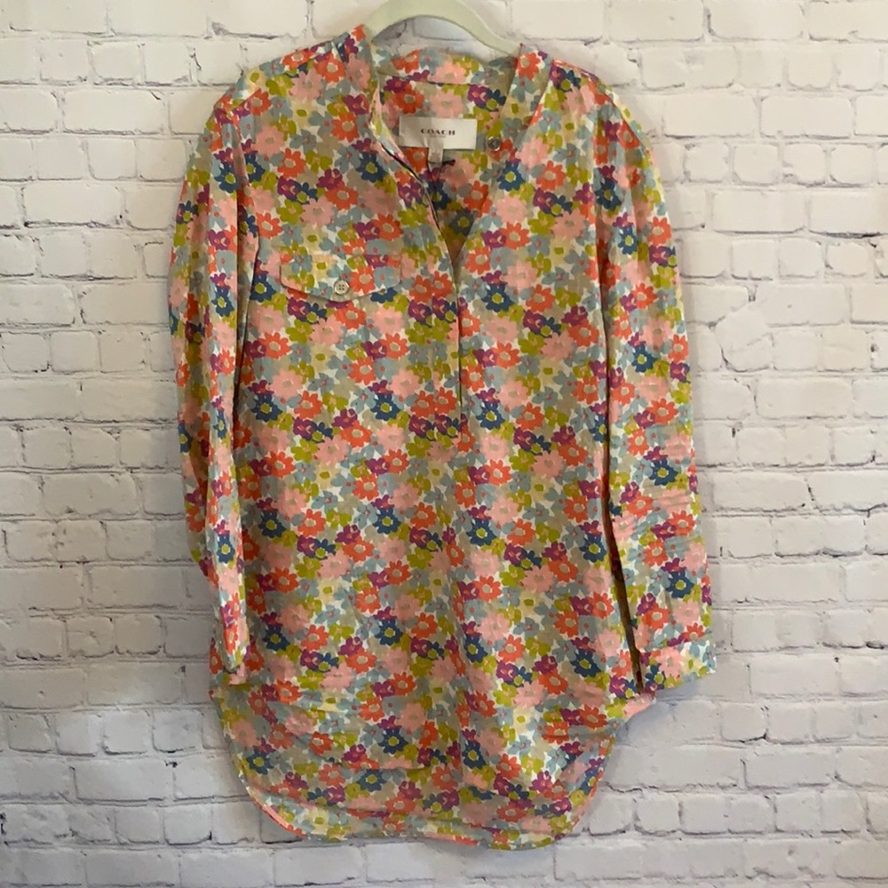 COACH floral blouse